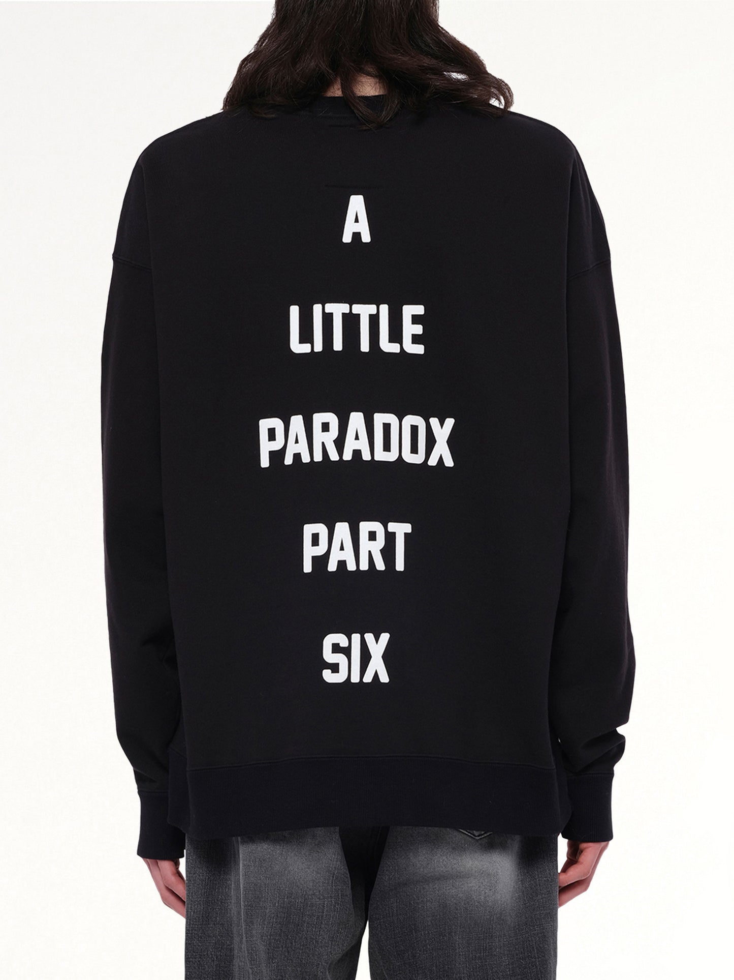 Cat Printed Pullover in Black