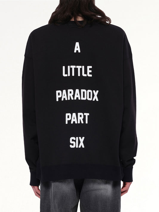 Cat Printed Pullover in Black