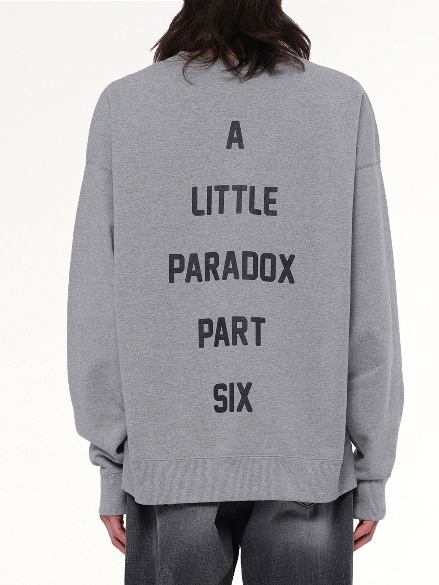 Cat Printed Pullover in Gray