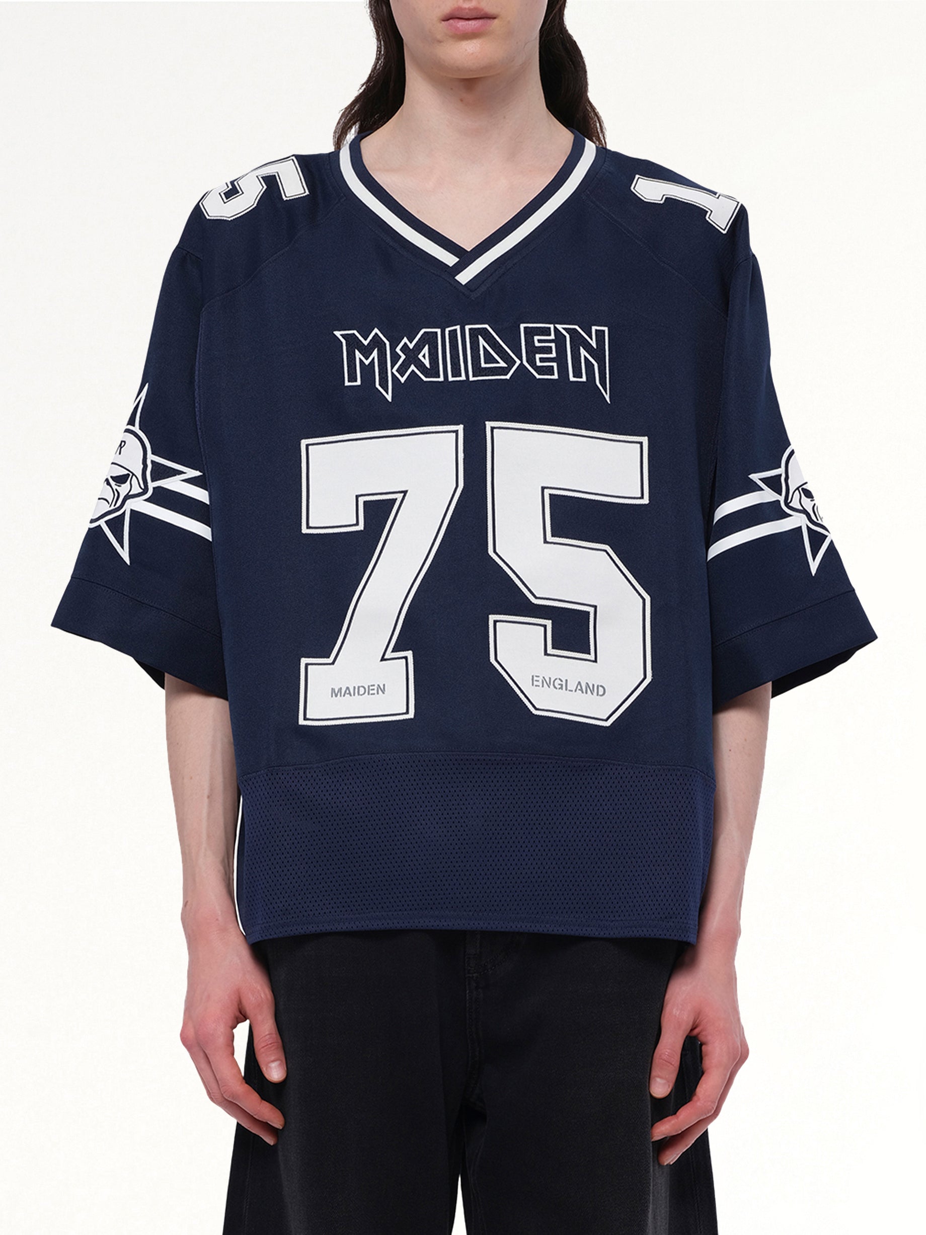 Iron Maiden Anniversary Jersey in Mid Blue