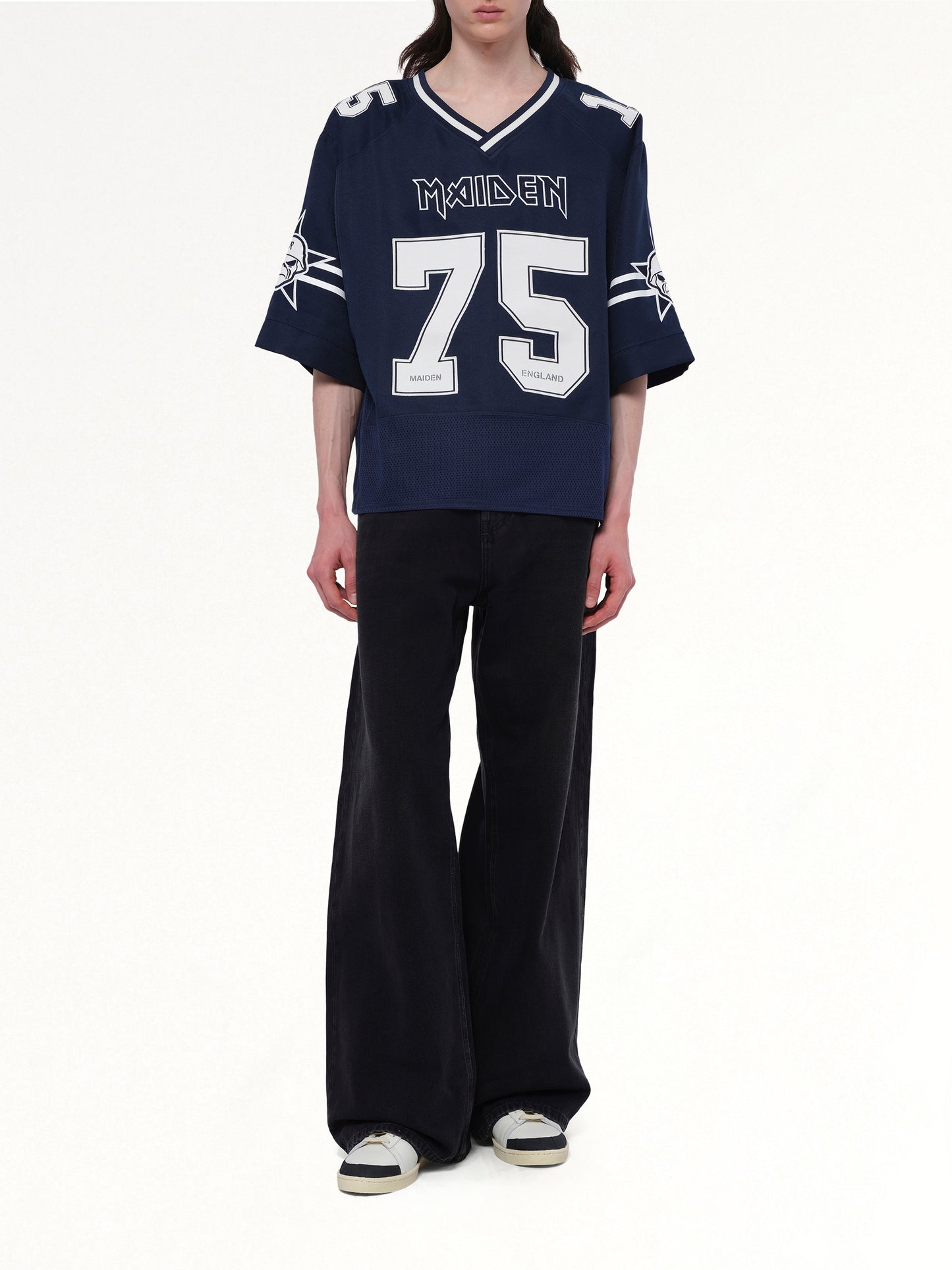 Iron Maiden Anniversary Jersey in Mid Blue