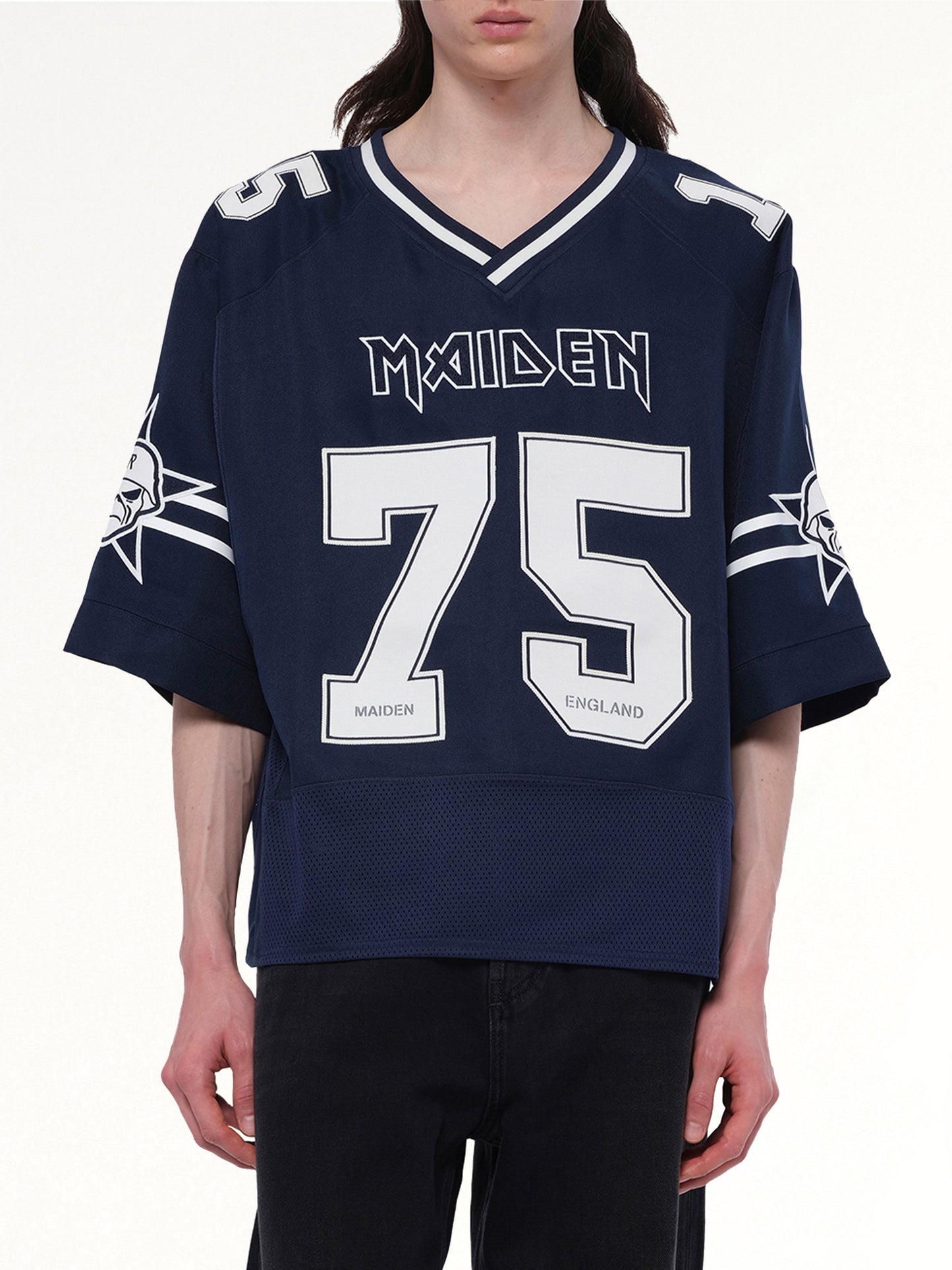 Iron Maiden Anniversary Jersey in Mid Blue