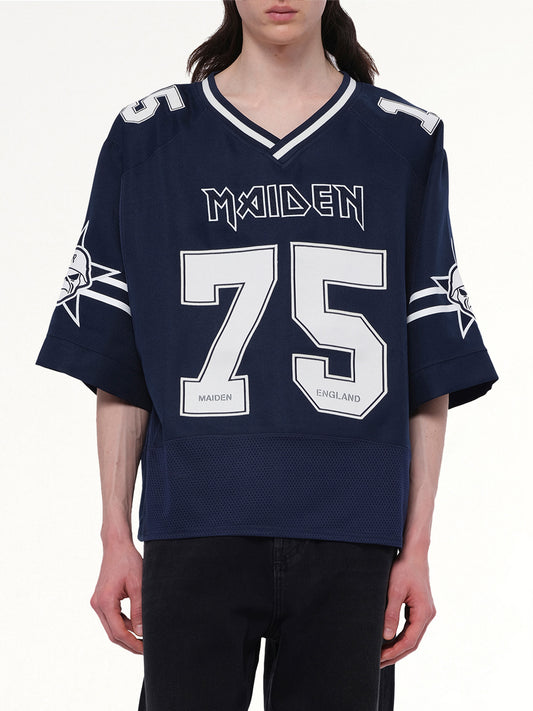 Iron Maiden Anniversary Jersey in Mid Blue