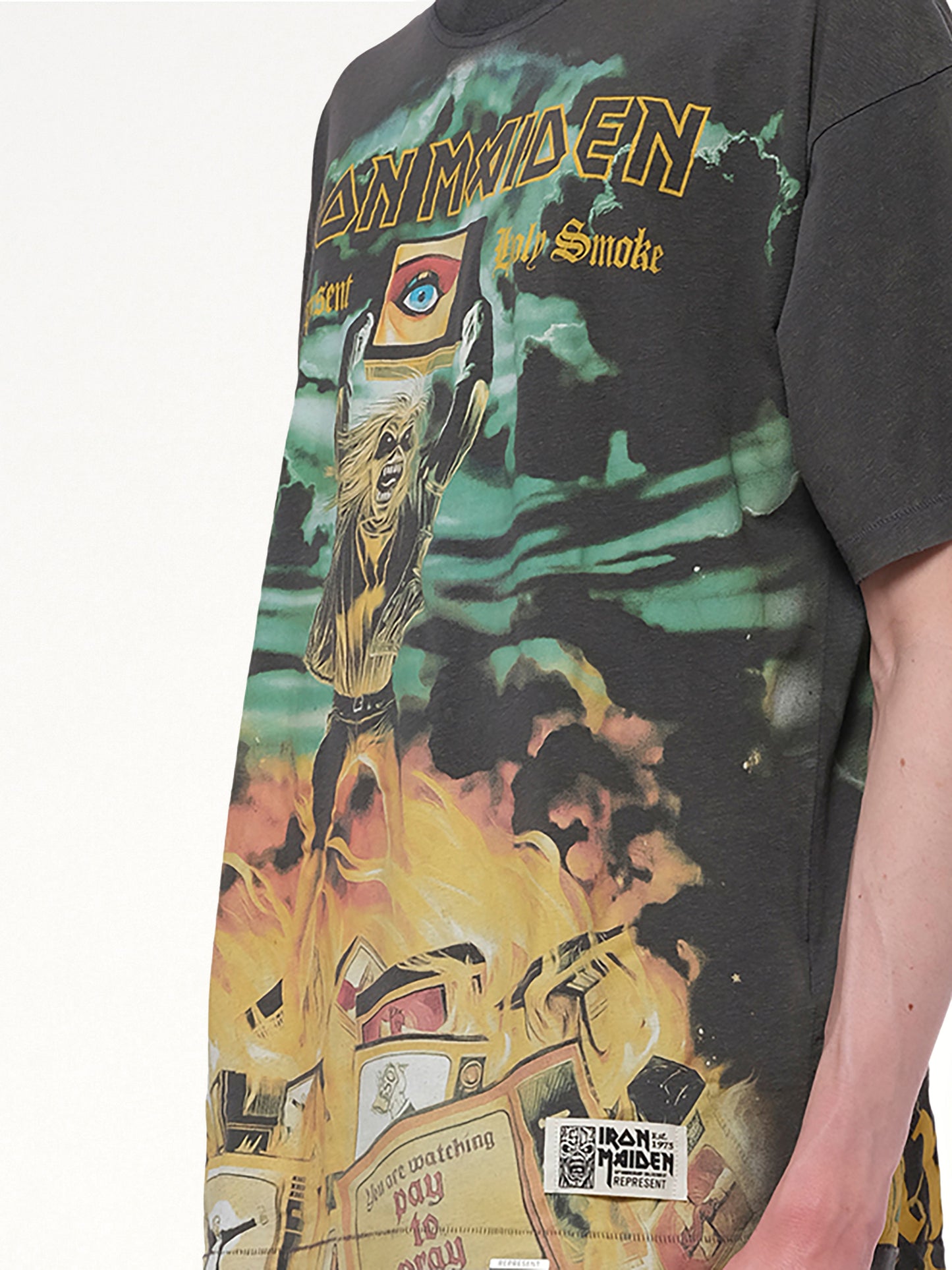 Iron Maiden Holy Smoke T-Shirt in Ash