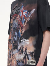 Iron Maiden Steed T-Shirt in Stained Black