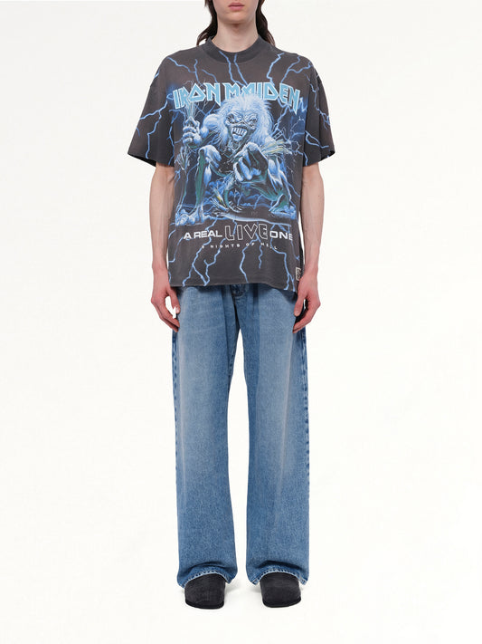 Iron Maiden a Real Live One T-Shirt in Sunfade Grey