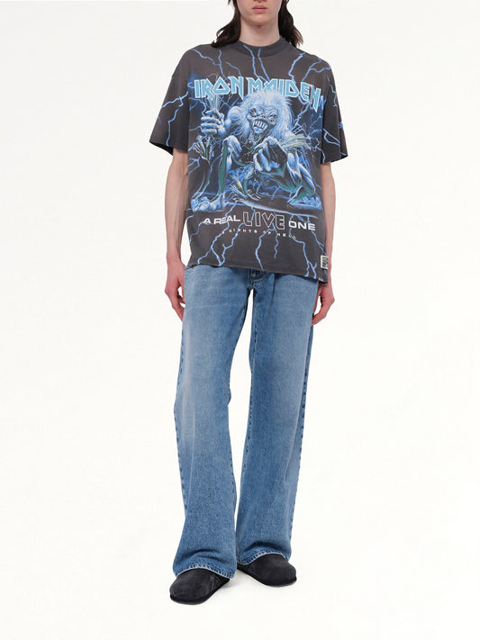 Iron Maiden a Real Live One T-Shirt in Sunfade Grey