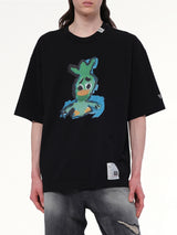 블랙 레온 프린트 티셔츠