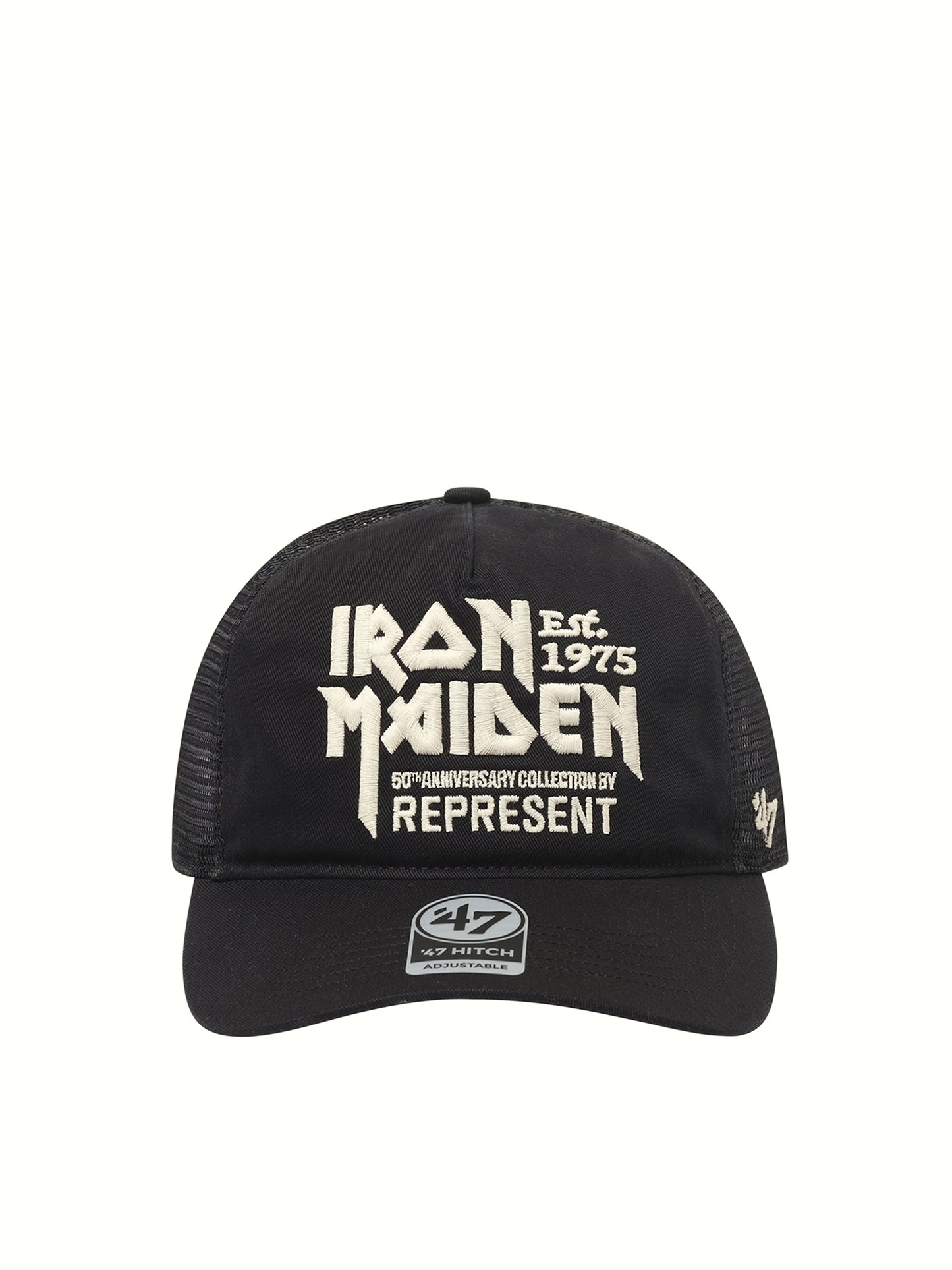 Iron Maiden Anniversary Trucker Cap in Washed Black
