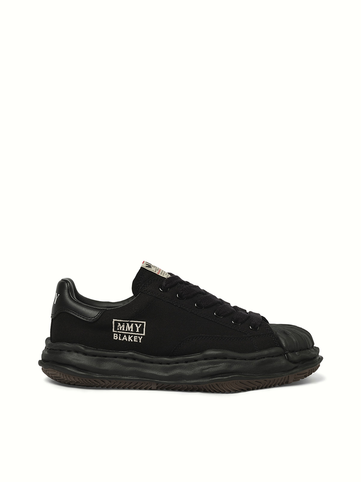 Blakey OG Sneaker in Black/Black Side View | MAISON MIHARA YASUHIRO