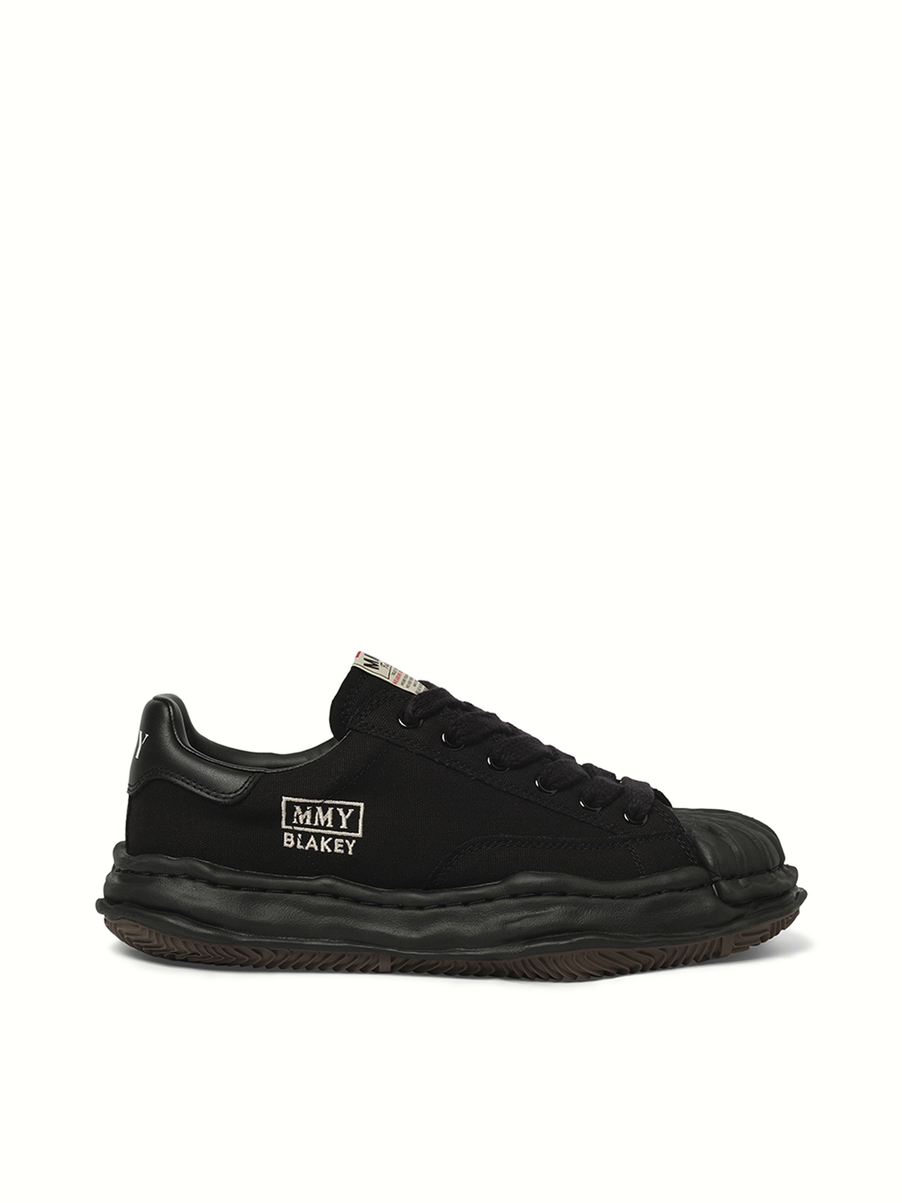 Blakey OG Sneaker in Black/Black Side View | MAISON MIHARA YASUHIRO