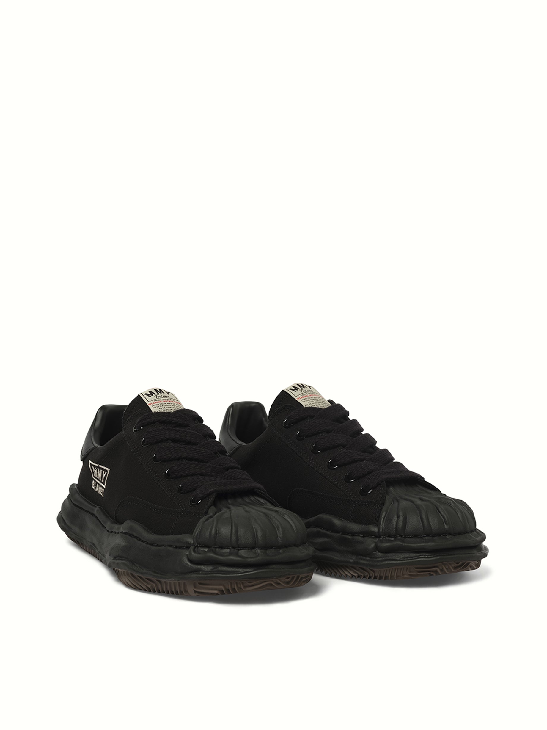 Blakey OG Sneaker in Black/Black Front View | MAISON MIHARA YASUHIRO
