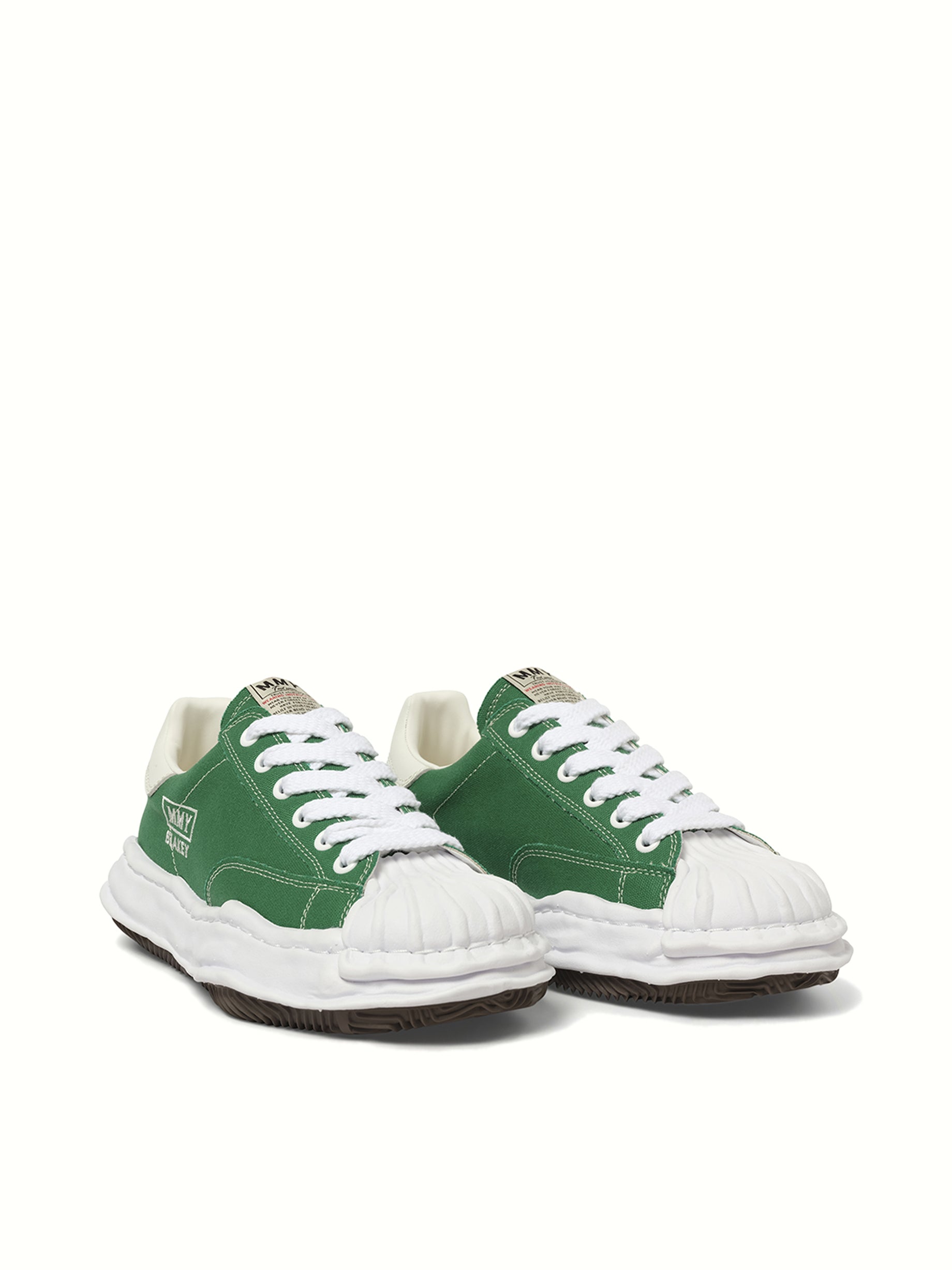 Blakey OG Sneaker in Cl Green Front View | MAISON MIHARA YASUHIRO