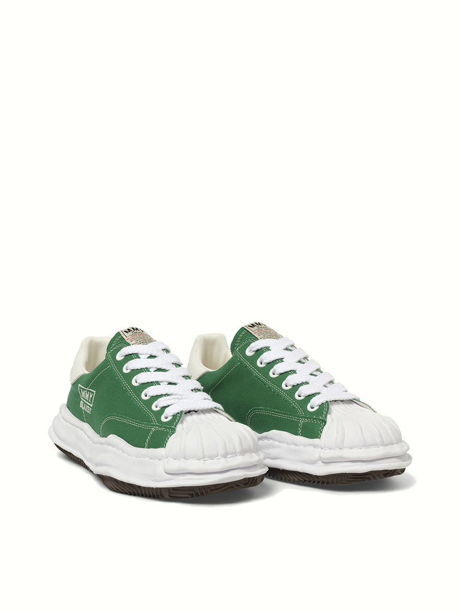 Blakey OG Sneaker in Cl Green Front View | MAISON MIHARA YASUHIRO