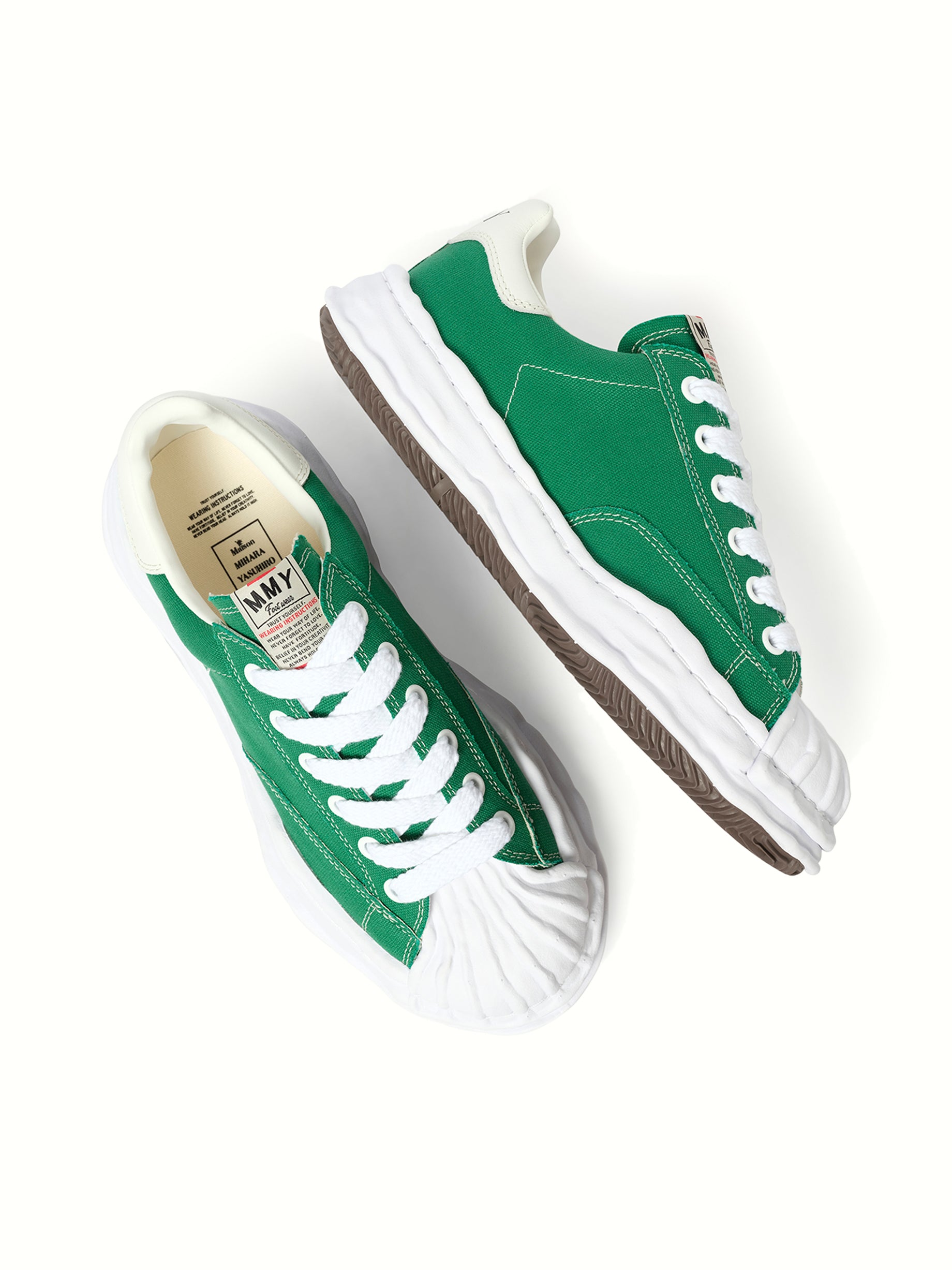 Blakey OG Sneaker in Cl Green Top View | MAISON MIHARA YASUHIRO