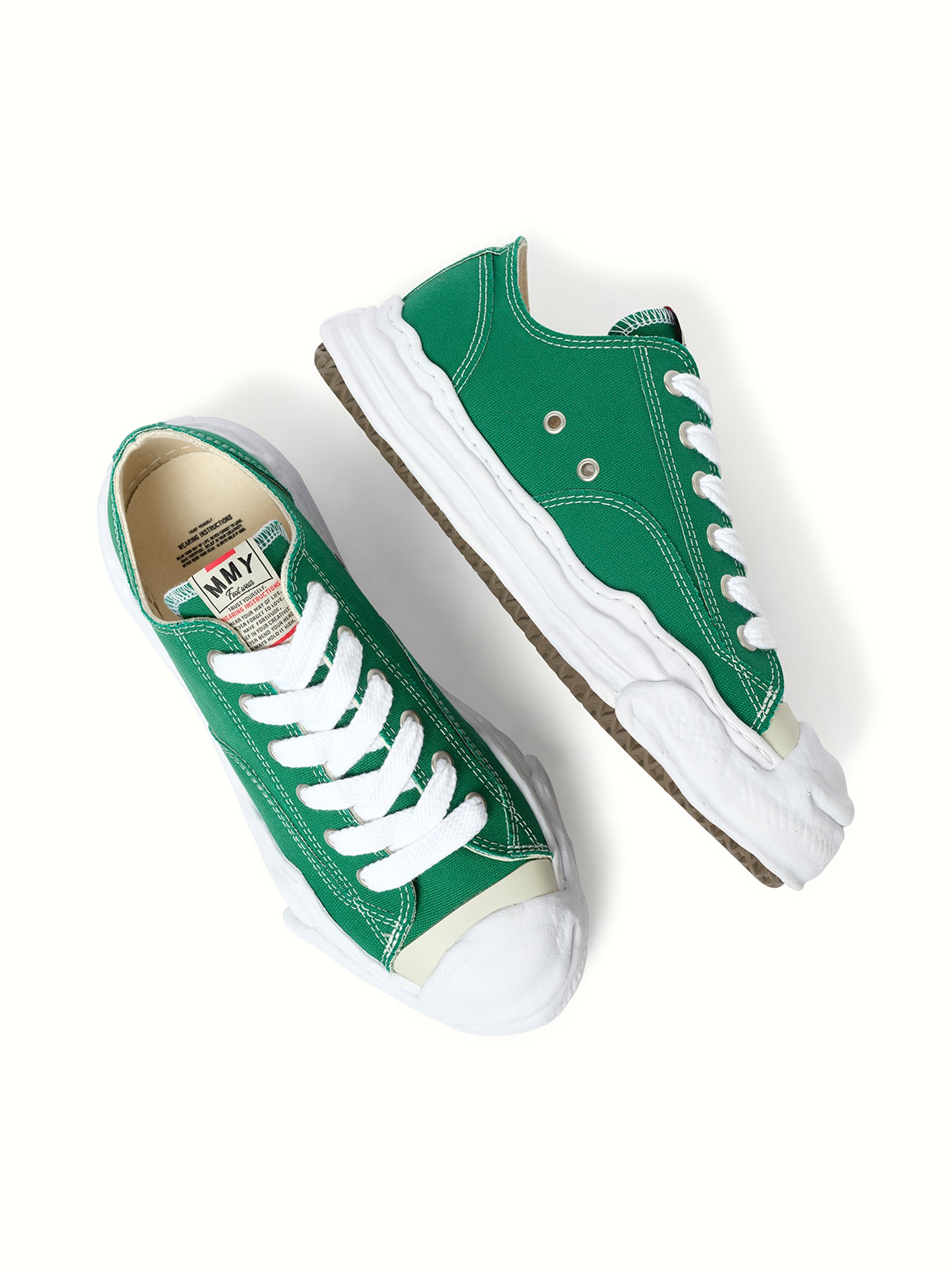 Hank OG Sneaker in Cl Green Top View | MAISON MIHARA YASUHIRO
