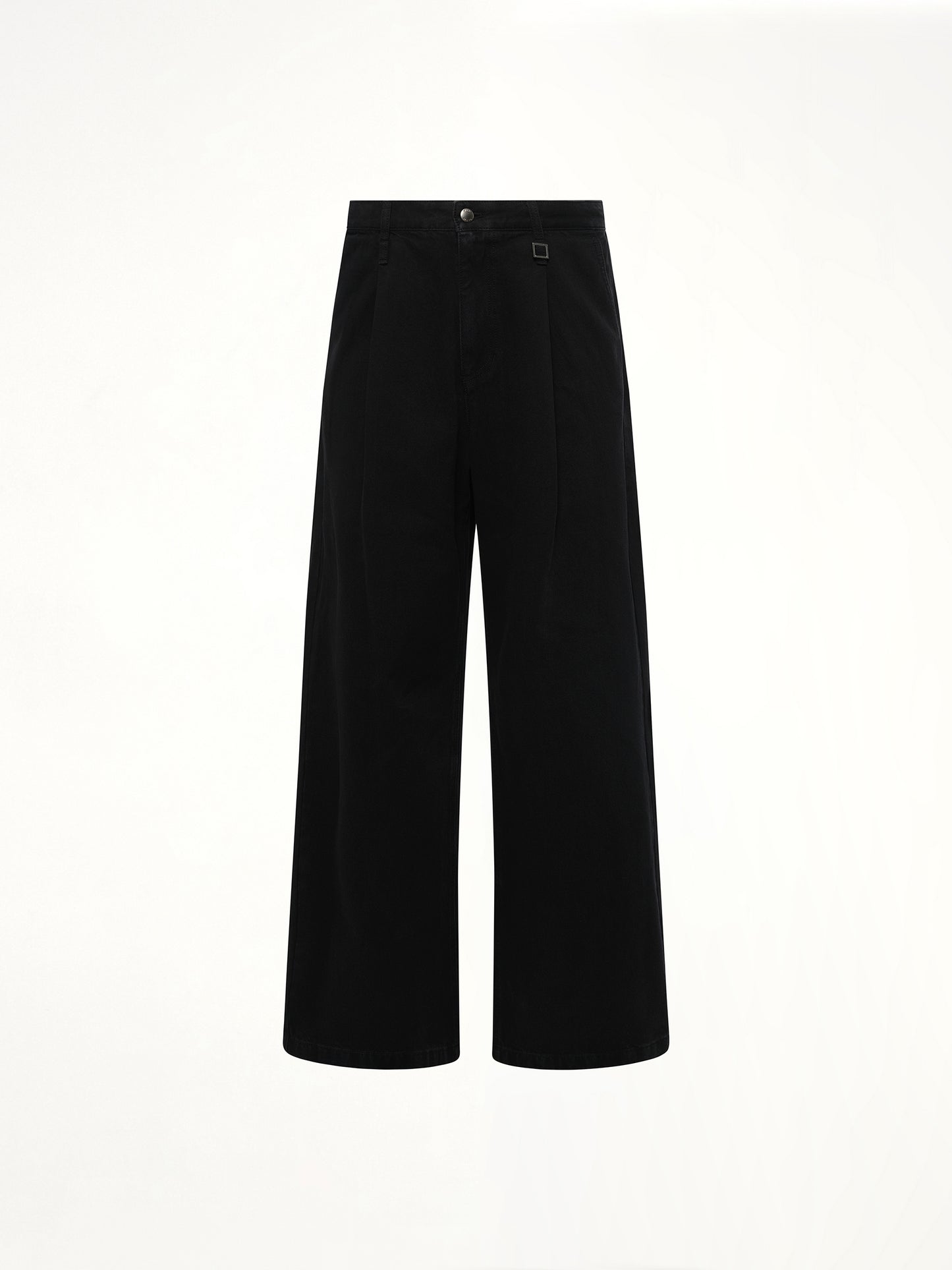 Single Pleat Jeans in Black