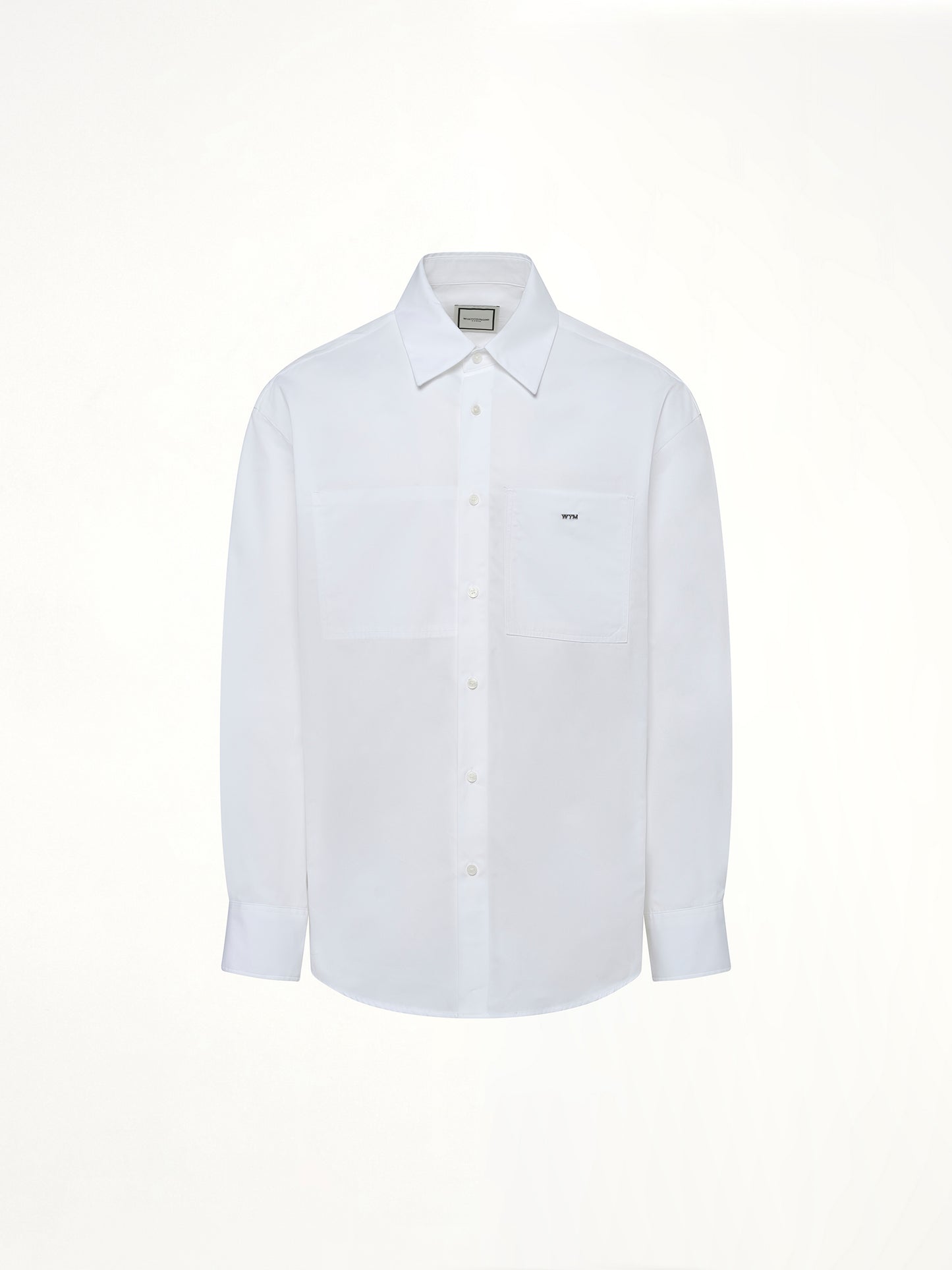 Logo Button Up Shirt in White