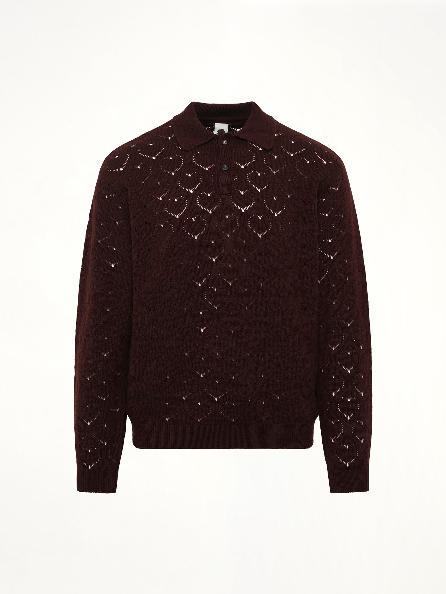 Eyelet Polo in Dark Tobacco