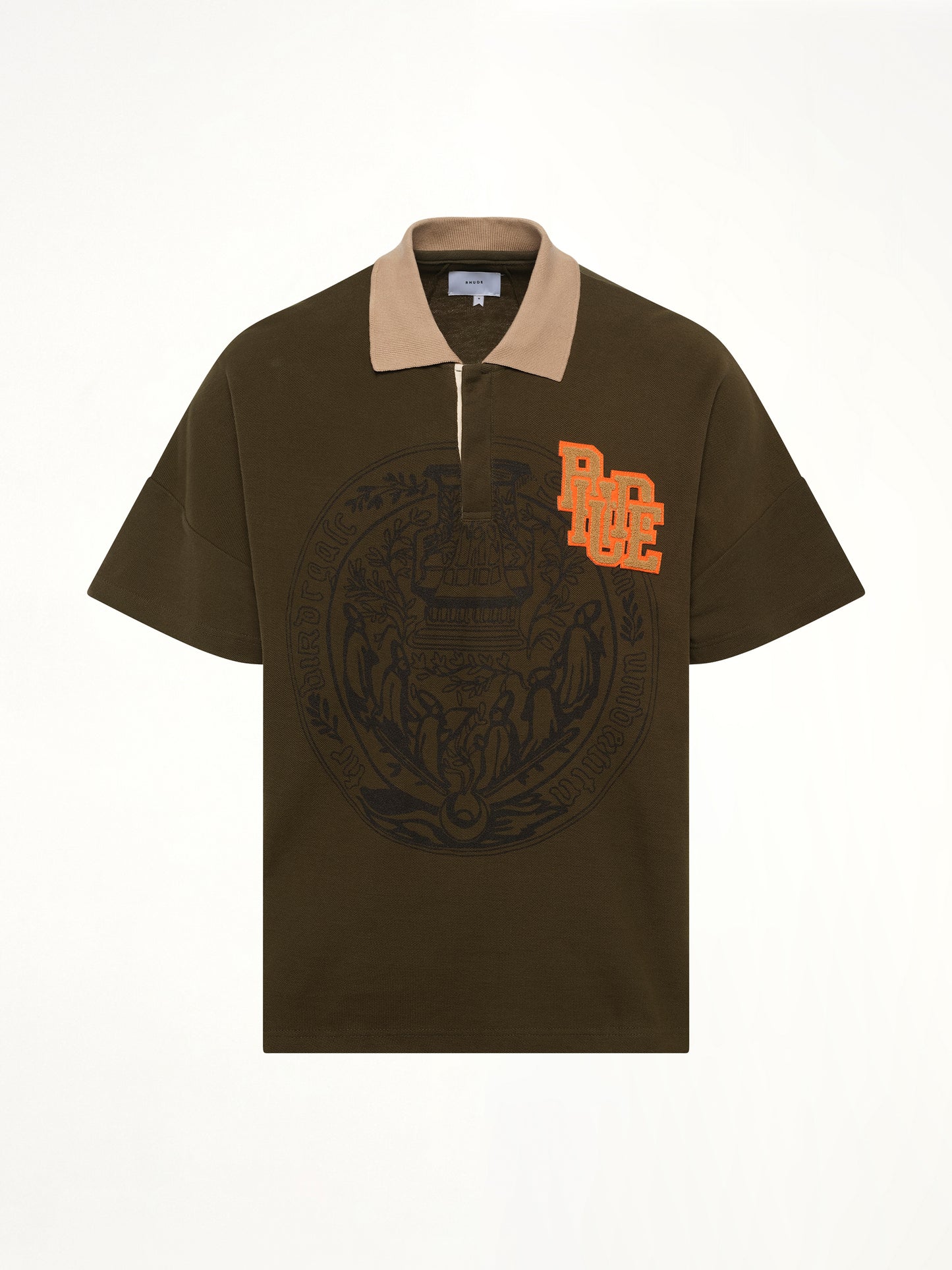 Scramble Logo Stamp Polo in Green