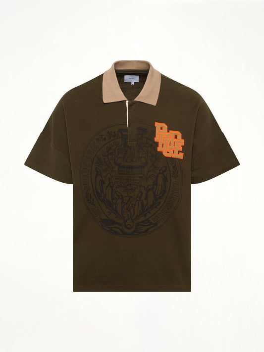 Scramble Logo Stamp Polo in Green