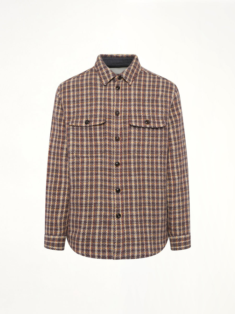 Double Pocket Shirt Jacket in Minicheck