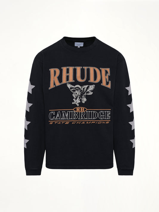 Cambridge State Champs LS T-Shirt in Vintage Black