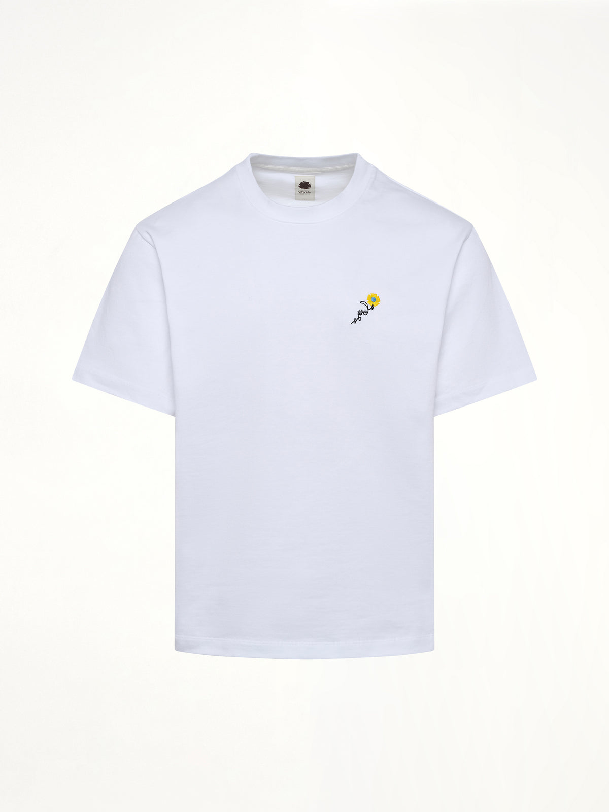 Floral Embroidered T-Shirt in White