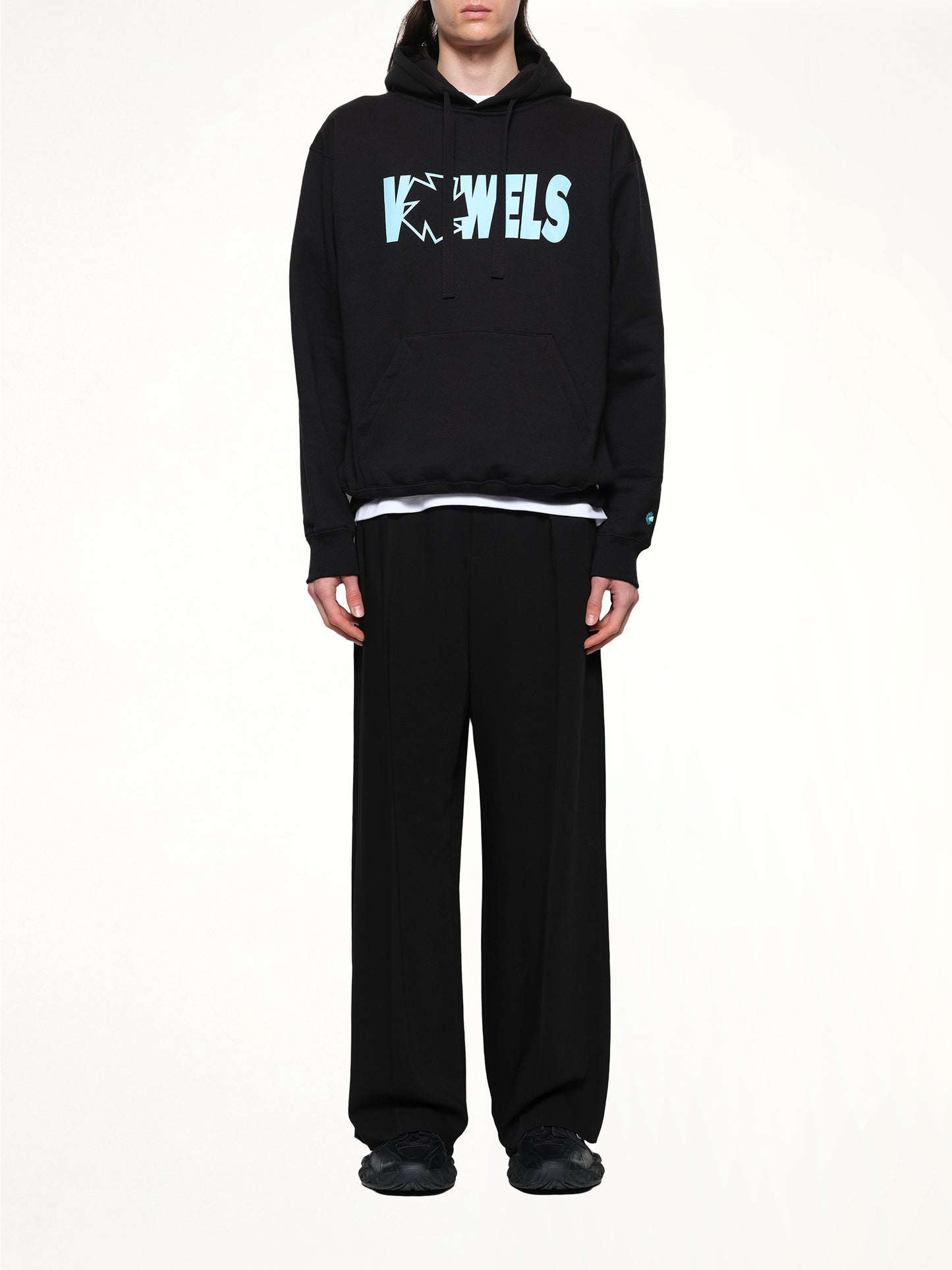 Icon Spell Out Hoodie in Black