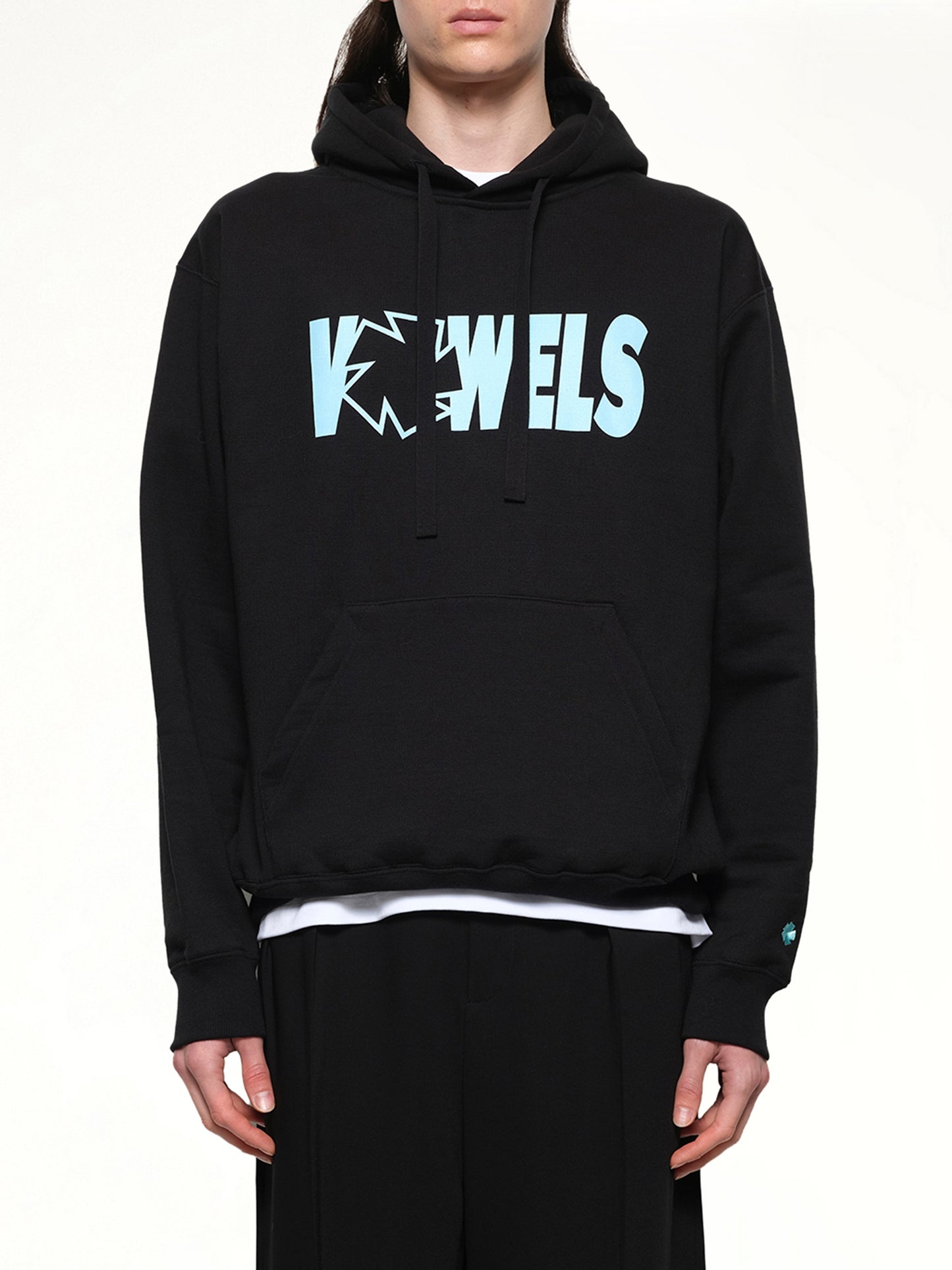 Icon Spell Out Hoodie in Black