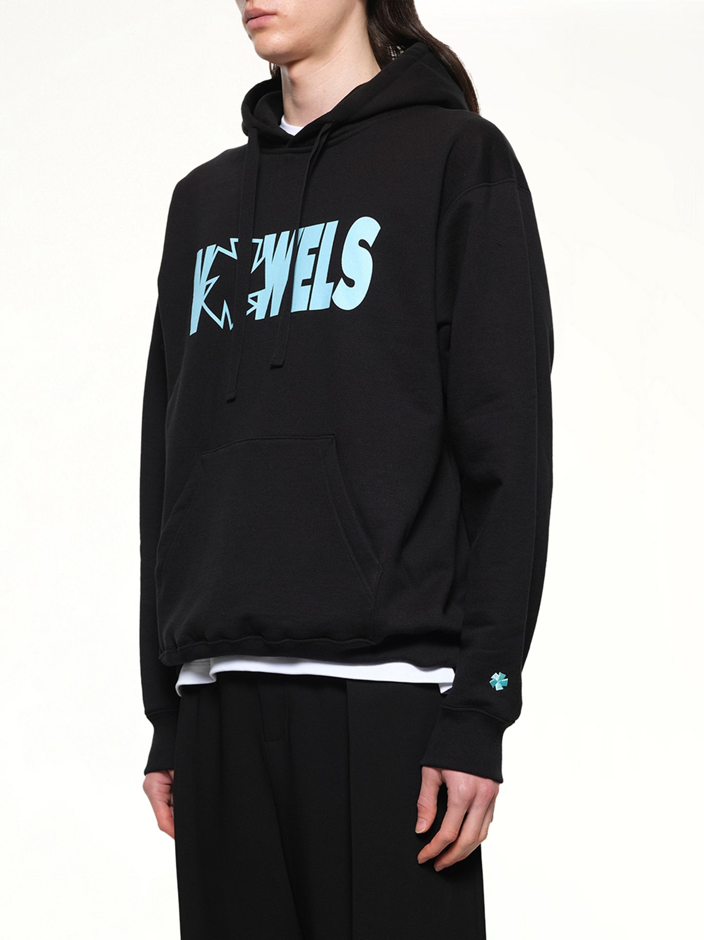 Icon Spell Out Hoodie in Black