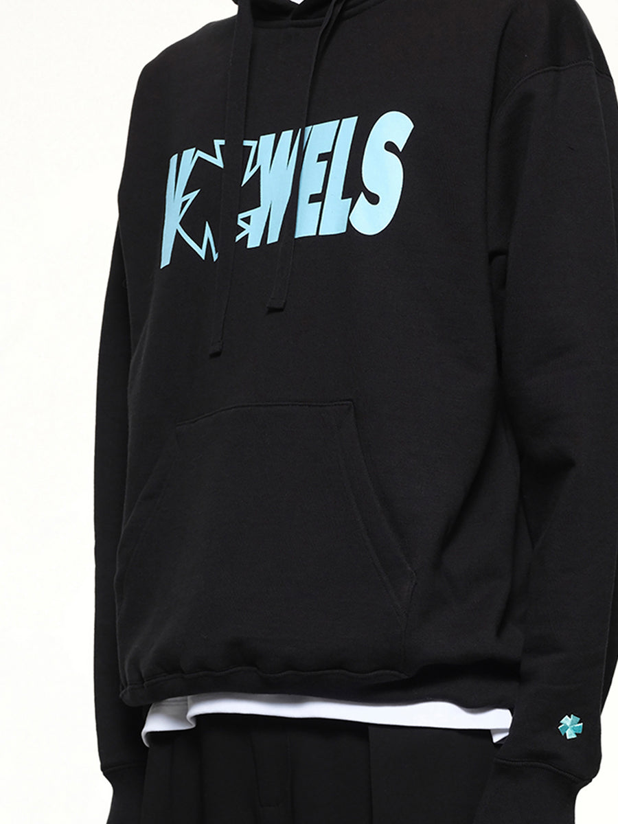 Icon Spell Out Hoodie in Black