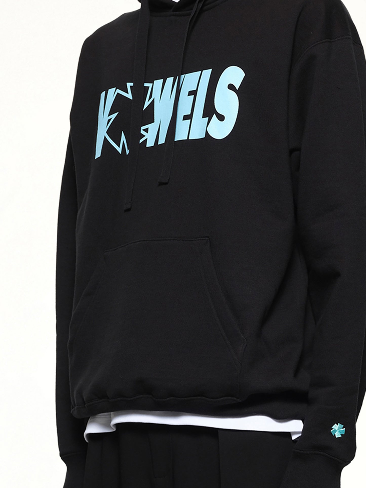 Icon Spell Out Hoodie in Black