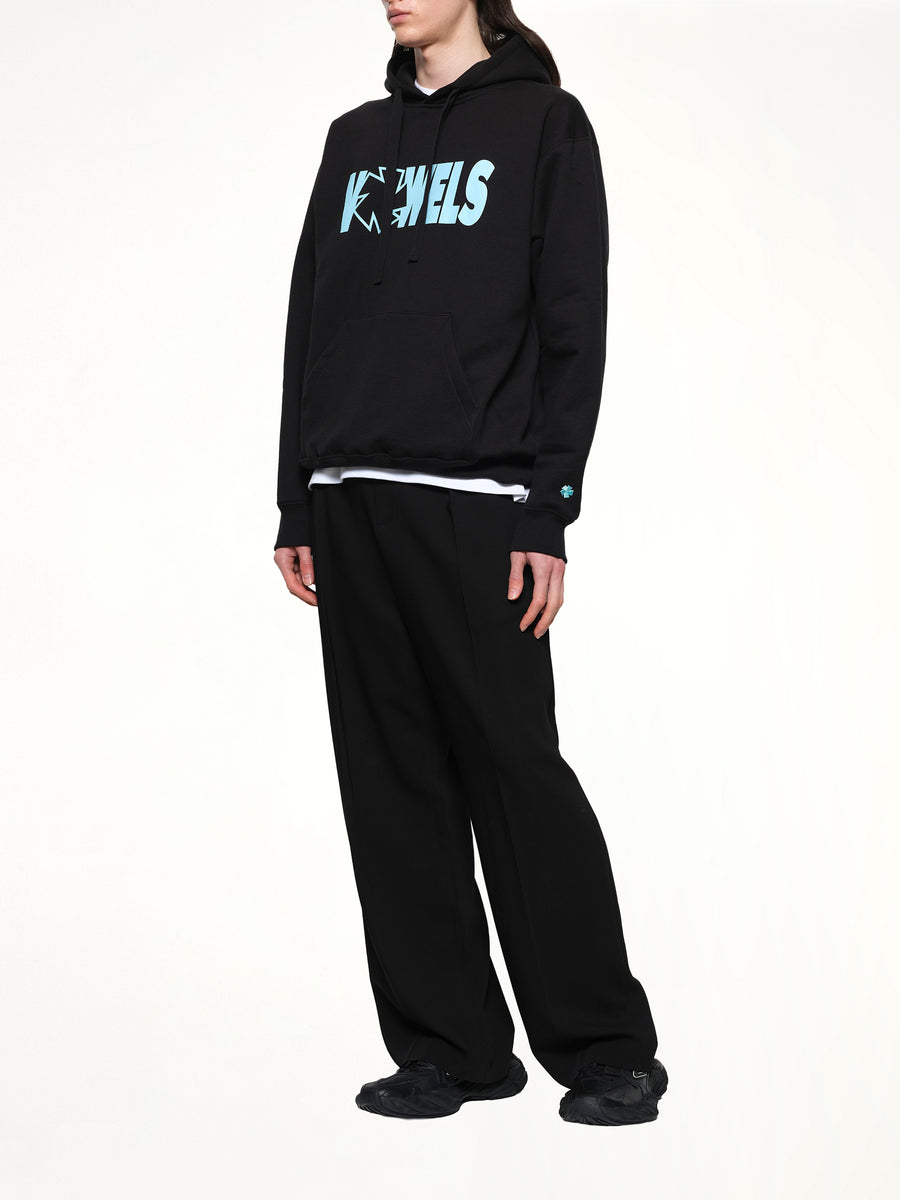Icon Spell Out Hoodie in Black