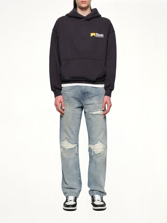 International Racing Logo Hoodie in Vintage Black