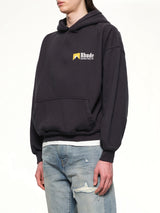 International Racing Logo Hoodie in Vintage Black