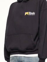 International Racing Logo Hoodie in Vintage Black