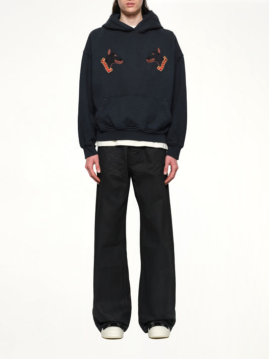 London Hound Hoodie in Vintage Black