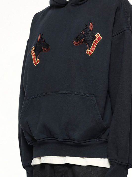 London Hound Hoodie in Vintage Black
