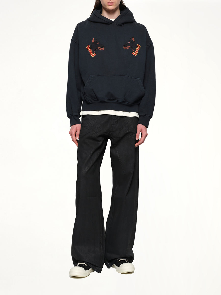 London Hound Hoodie in Vintage Black