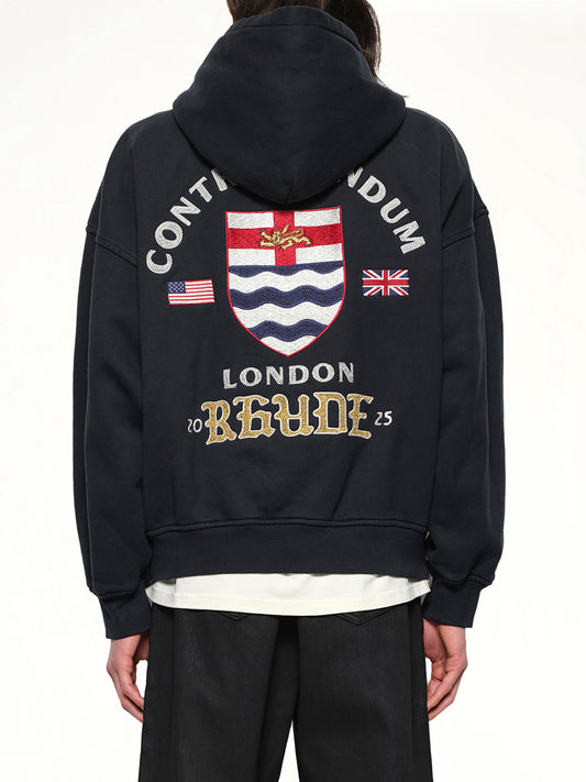 London Hound Hoodie in Vintage Black