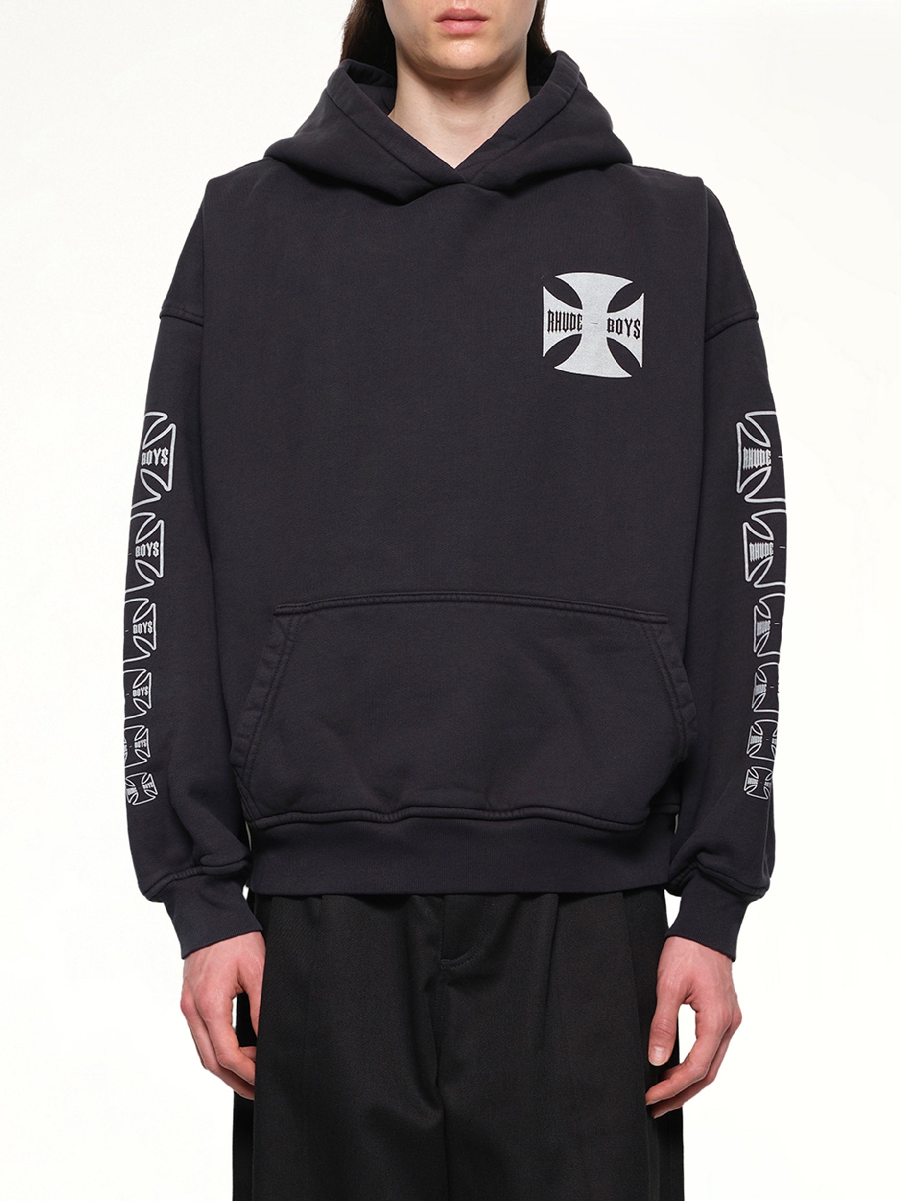 Rhude Boys Hoodie in Vintage Black