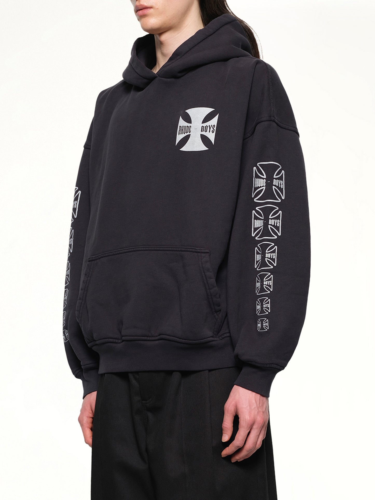 Rhude Boys Hoodie in Vintage Black