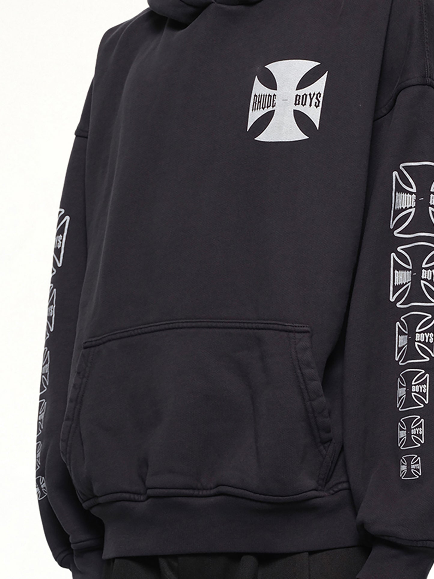 Rhude Boys Hoodie in Vintage Black