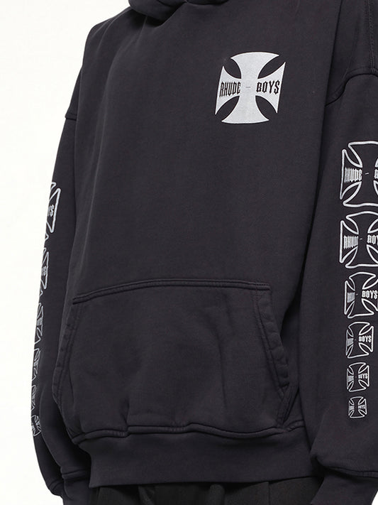Rhude Boys Hoodie in Vintage Black