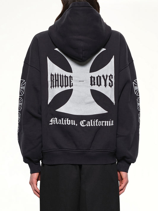 Rhude Boys Hoodie in Vintage Black