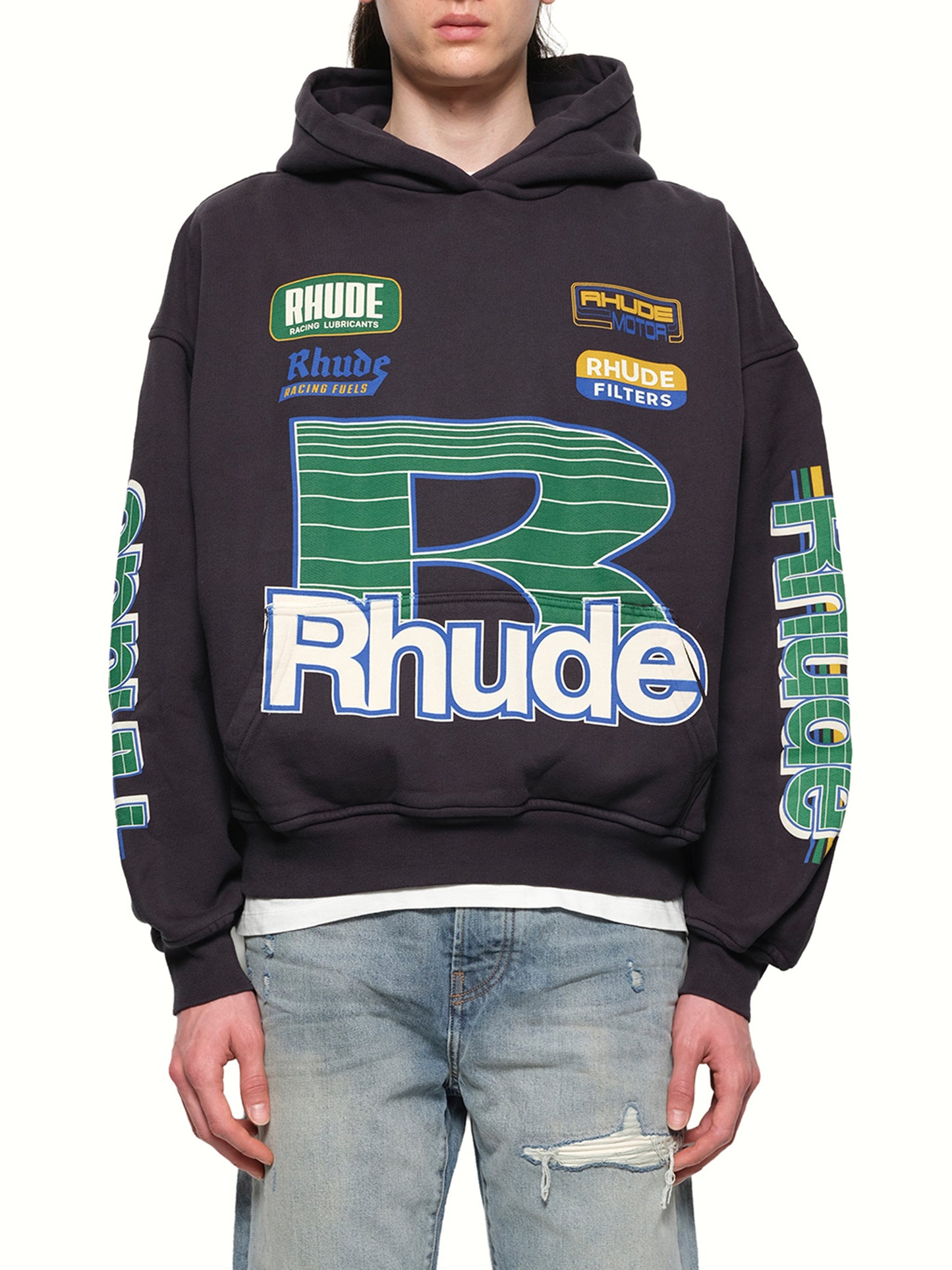 Roadway Racing Hoodie in Vintage Black
