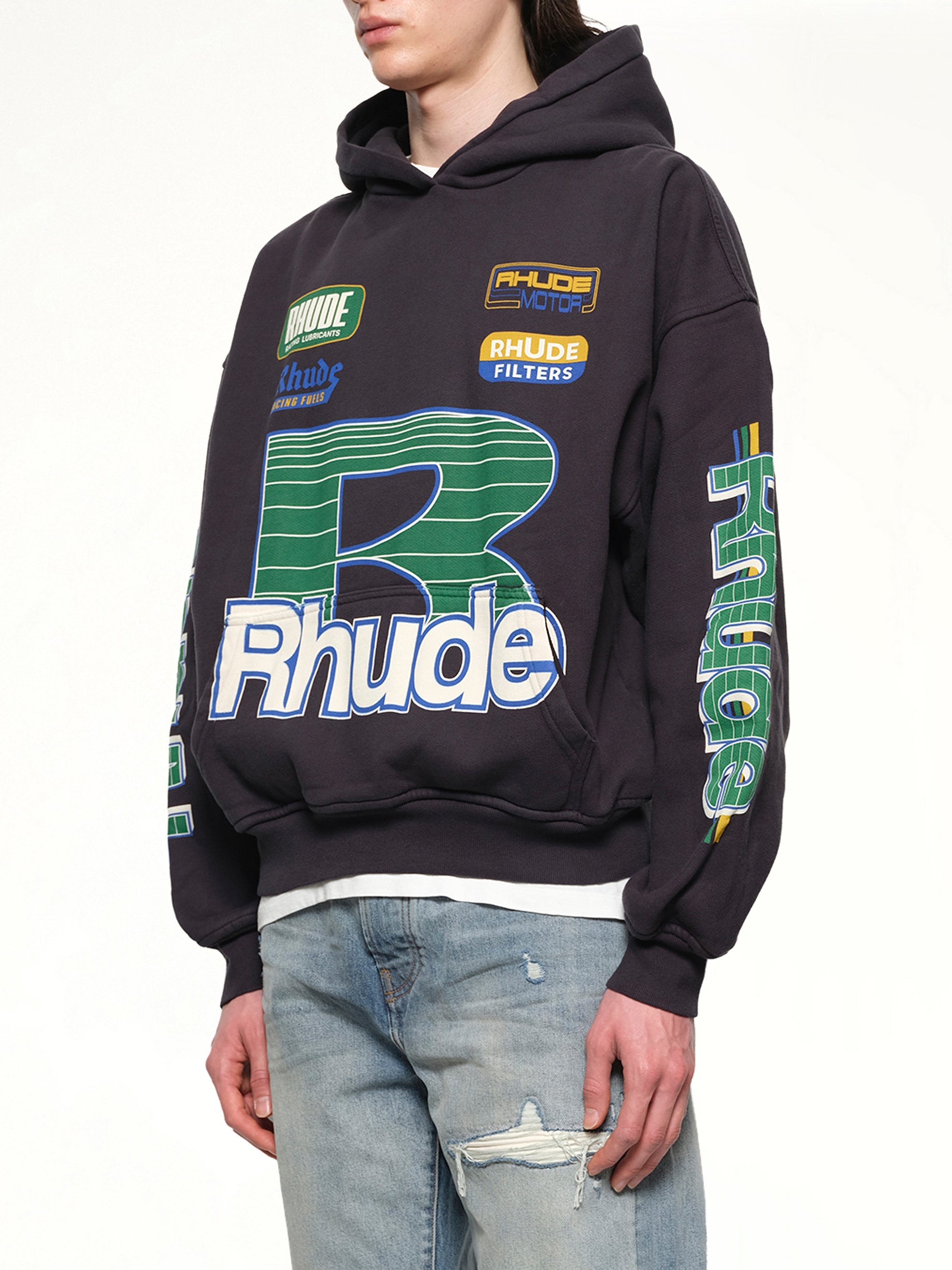 Roadway Racing Hoodie in Vintage Black
