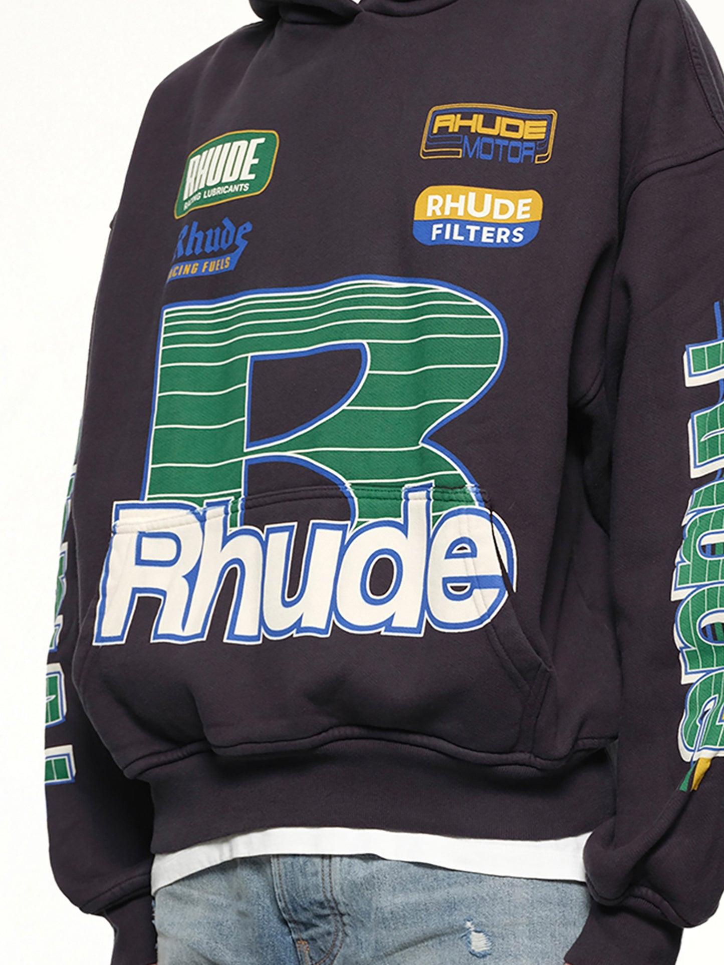 Roadway Racing Hoodie in Vintage Black