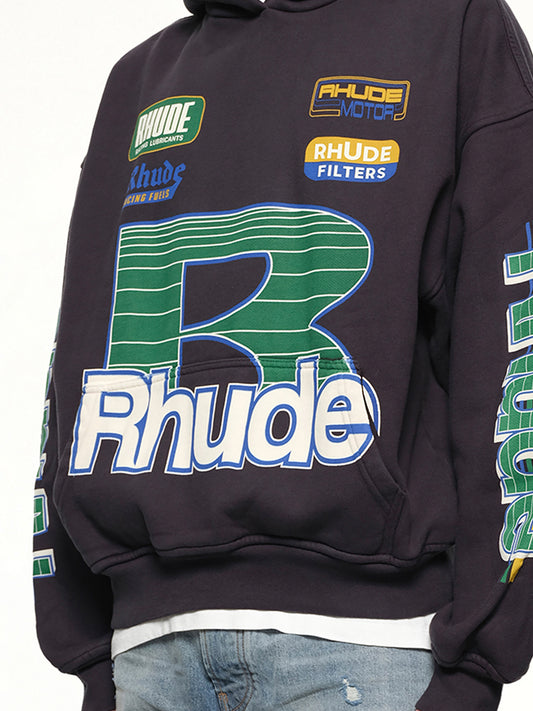 Roadway Racing Hoodie in Vintage Black